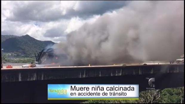 Muere niña calcinada en accidente de tránsito