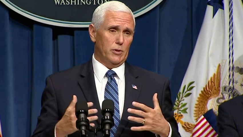 Vice President Pence speaks at coronavirus task force.