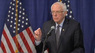 Bernie Sanders at press conference