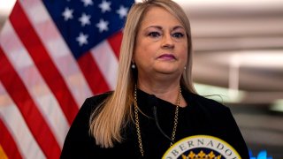 Puerto Rico Governor Wanda Vazquez Garced speaks during a press conference to announce strict new rules for all passengers flying into Puerto Rico to curb coronavirus cases in San Juan, Puerto Rico, on June 30, 2020.
