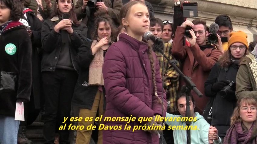 Greta Thunberg llega a Suiza para confrontar a líderes mundiales