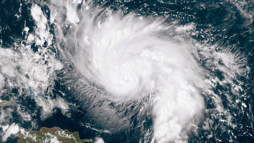 Imagen del ojo de un huracán