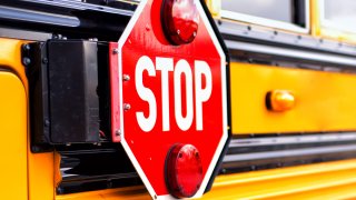 File image of a school bus stop sign