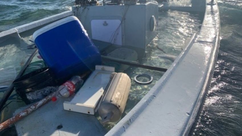 Embarcación de pescador desaparecido.