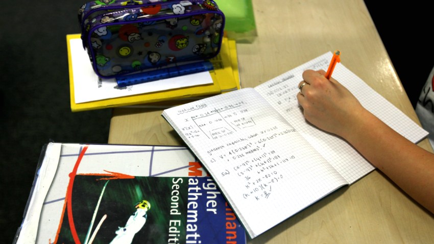 school student working classroom generic