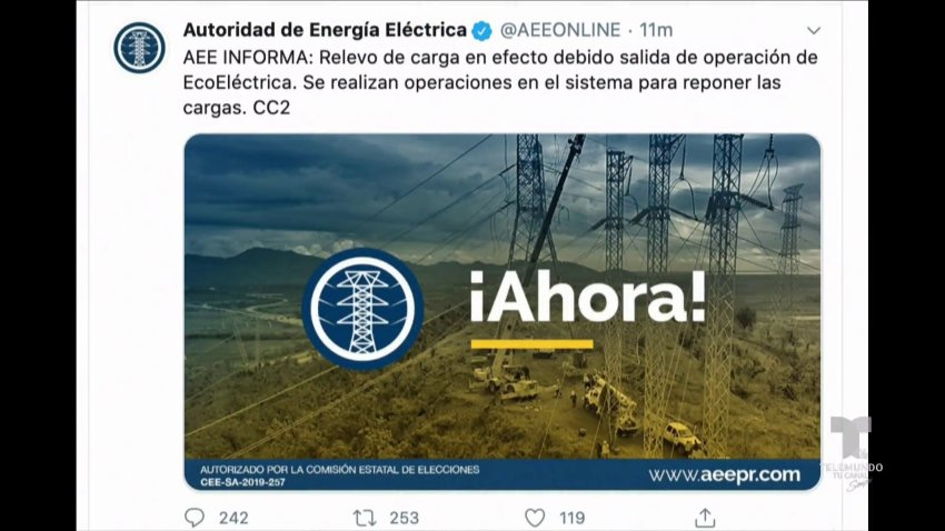Sin luz sobre 100,000 clientes de la AEE