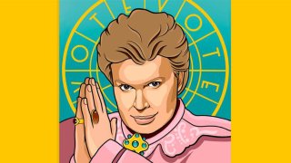 Un anuncio de las elecciones presenta al fallecido astrólogo puertorriqueño Walter Mercado.