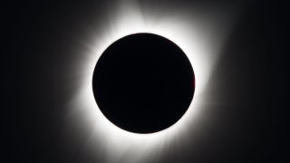 A total solar eclipse is seen on Monday, August 21, 2017