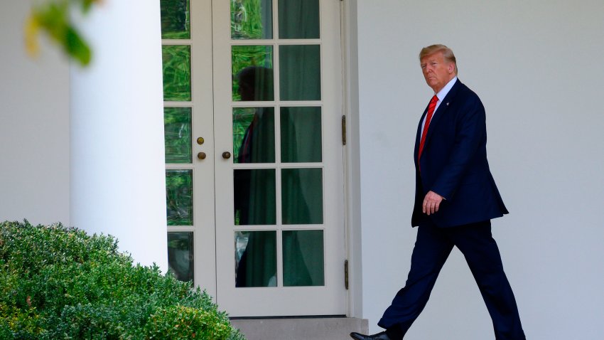 President Donald Trump arrives at the White House in Washington, DC, September 26, 2019.