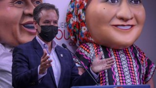 El alcalde de San Juan, Miguel Romero, en conferencia de prensa sobre las Fiestas de la Calle San Sebastián.