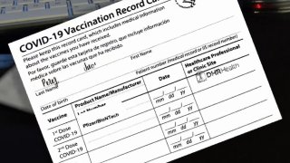 Tarjetas de vacunación