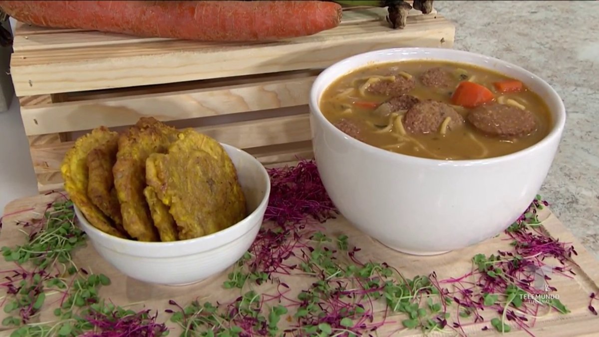 Cocina al día sopa de salchichón Telemundo Puerto Rico