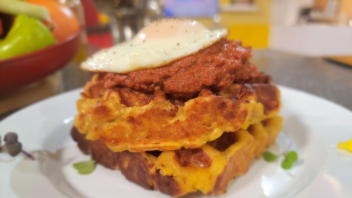 Receta de la chef Marilyn Waffles de plátano maduro Telemundo Puerto