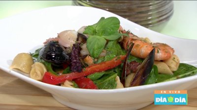 Cocina al día | Ensalada de pastas y mariscos
