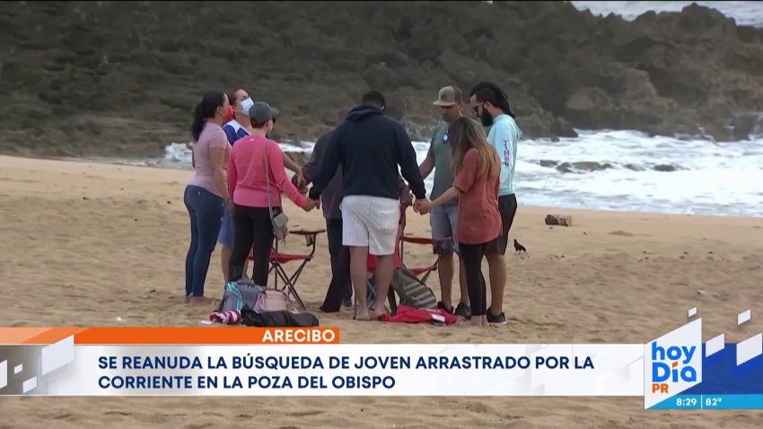 Se lanzó al mar para salvar a su amigo: buscan a joven arrastrado por corriente en Arecibo