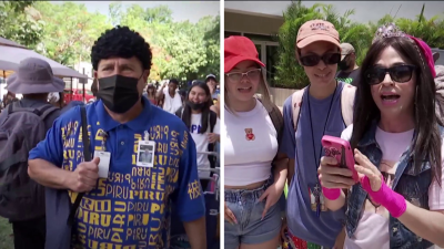 Yelaika y Piru intentan colarse en la fila de Bad Bunny
