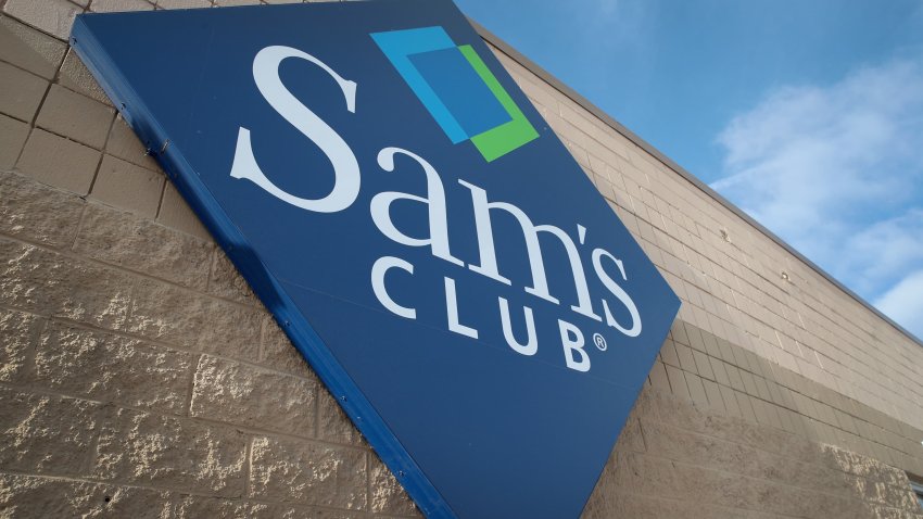 A sign hangs outside a Sam’s Club store on January 12, 2018 in Streamwood, Illinois.