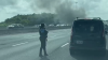 Vehículo en llamas provoca tremendo tapón en la PR-22 hacia Bayamón