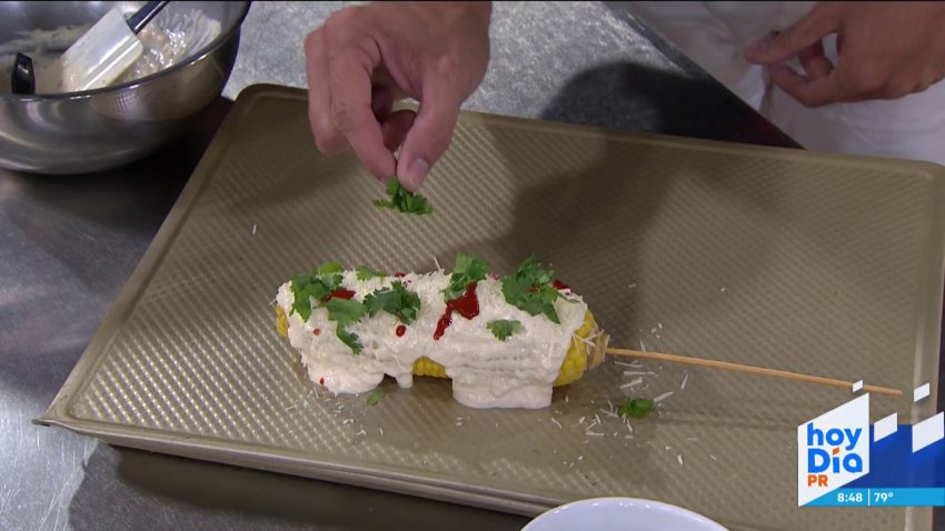 Sazón al día | Mazorcas de maíz en salsa de cilantro y limón