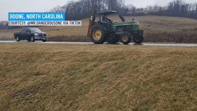 En video: inédita persecución policial a un tractor; el conductor empuñó un cuchillo
