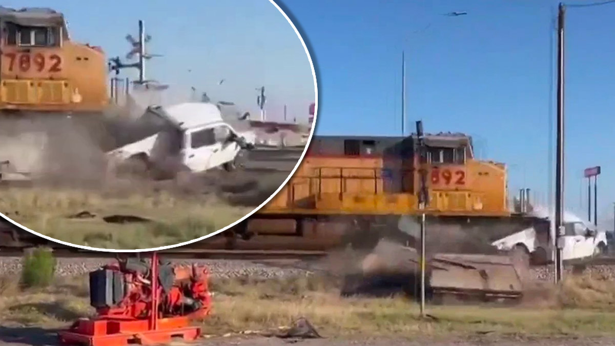 Texas: video capta accidente entre un tren y una camioneta en Texas –  Telemundo Puerto Rico