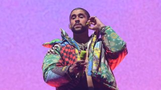 Bad Bunny durante su presentación en Coachella.
