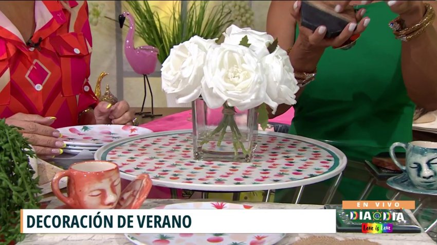 Decoración de mesa con estilos adaptados al verano