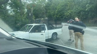 Guagua en la que viajaba herido
