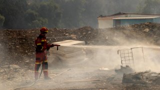 Imagen del incendio en la isla griega de Rodas.