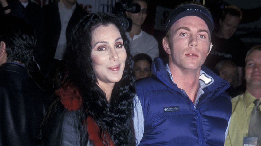 WESTWOOD,CA – MARCH 29:   Singer/Actress Cher and son Elijah Blue Allman attend the “Blow” Westwood Premiere on March 29, 2001 at Mann’s Chinese Theatre in Westwood, California. (Photo by Ron Galella/Ron Galella Collection via Getty Images)