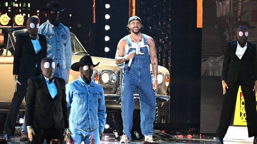CORAL GABLES, FLORIDA – OCTOBER 05: Bad Bunny performs onstage during the 2023 Billboard Latin Music Awards at Watsco Center on October 05, 2023 in Coral Gables, Florida. (Photo by Jason Koerner/Getty Images)