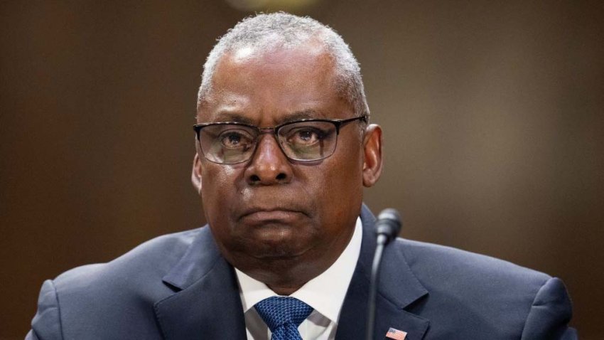 U.S. Secretary of Defense Lloyd Austin attends a hearing before the Senate Appropriations Committee in Washington, D.C., the United States, on Oct. 31, 2023. Multiple protesters demanding an immediate ceasefire in the Gaza Strip repeatedly interrupted a hearing held by the U.S. Senate on the Joe Biden administration’s massive budget request for funding Israel and Ukraine in their respective conflicts. (Photo by Liu Jie/Xinhua via Getty Images)