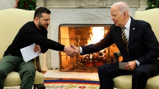 Zelenskyy y Biden en la reunión en la Casa Blanca este martes.