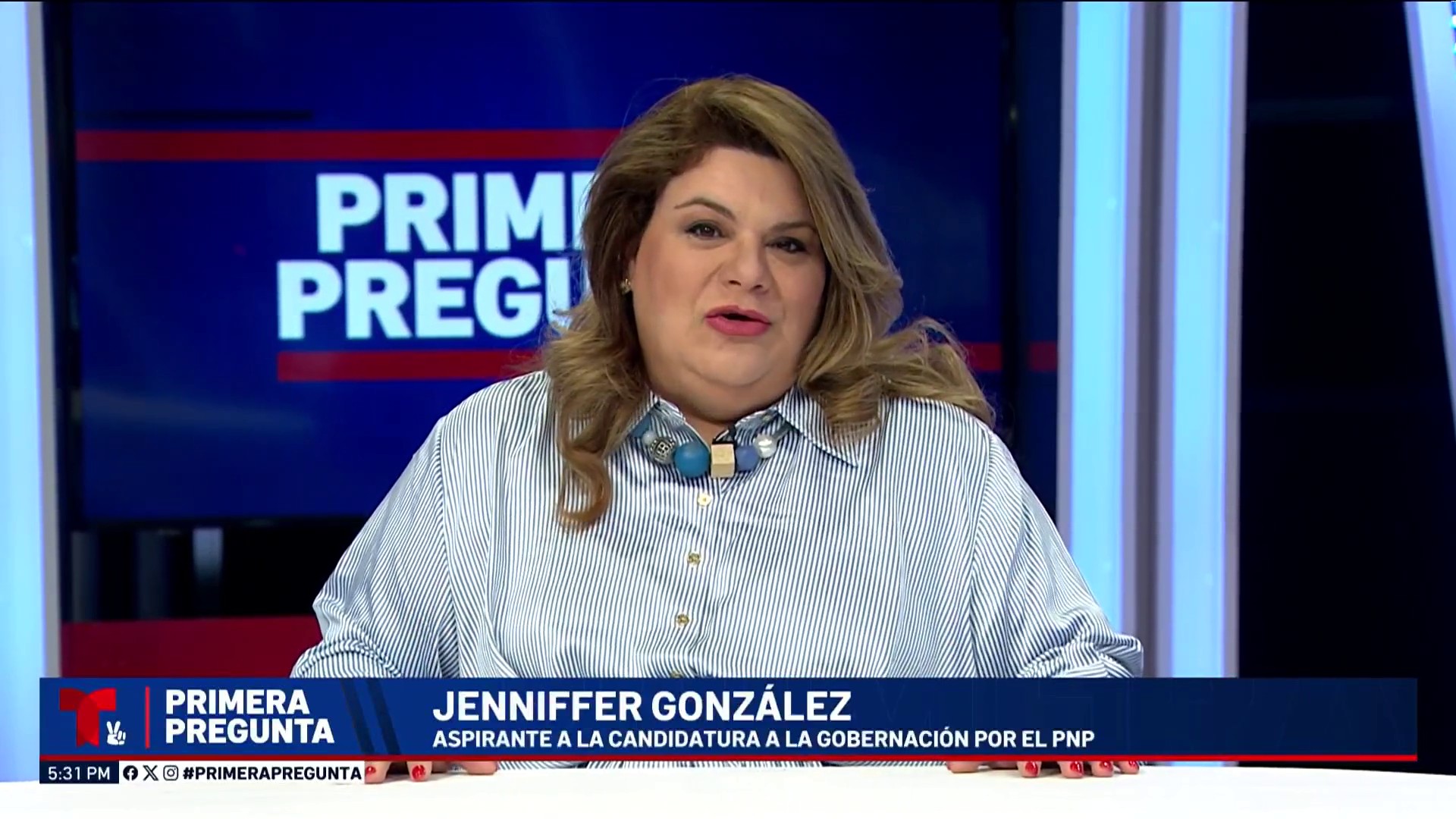 Primera Pregunta: Jenniffer González – Telemundo Puerto Rico