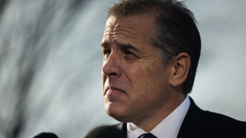 Hunter Biden, son of US President Joe Biden, speaks to members of the media outside the US Capitol in Washington, DC, US, on Wednesday, Dec. 13, 2023. Presidential son Hunter Biden admitted to making “mistakes” in his finances but said his father had no involvement in his business dealings. Photographer: Tierney L. Cross/Bloomberg via Getty Images