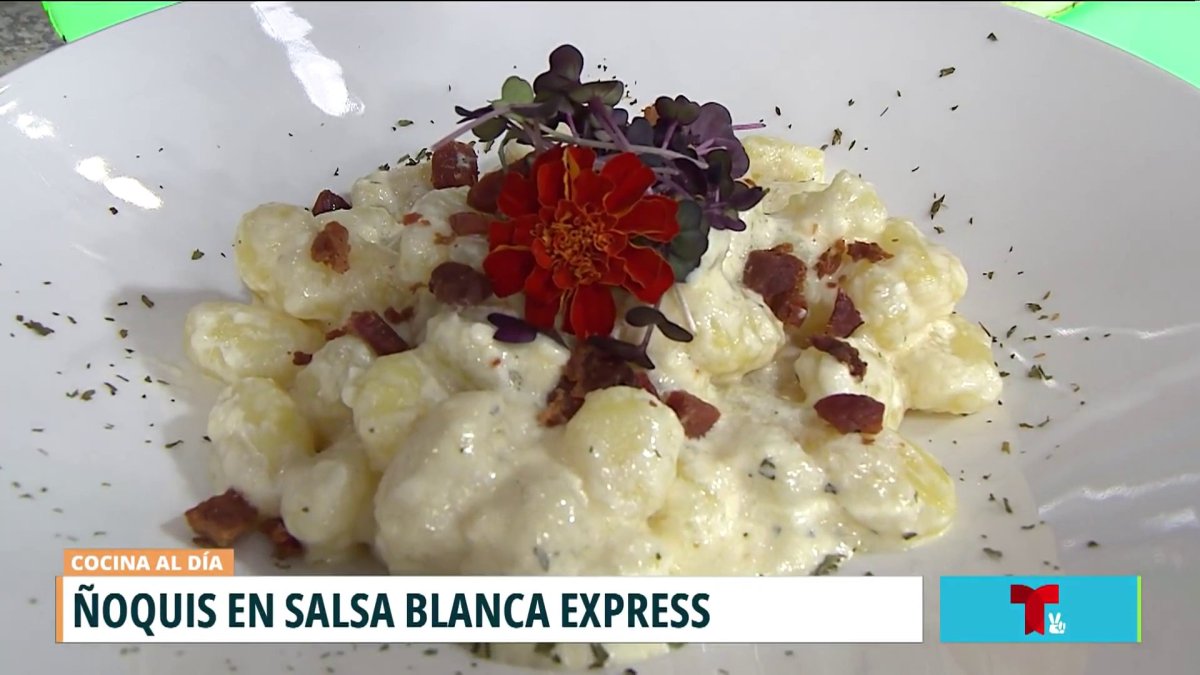 Cocina al día Ñoquis en salsa blanca express Telemundo Puerto Rico