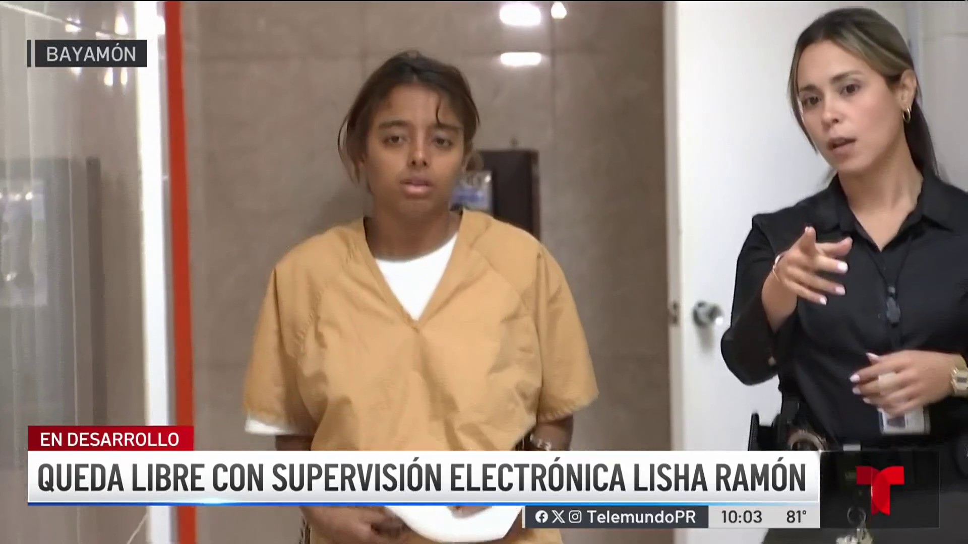 Sale de la cárcel Lisha Ramón Mejías