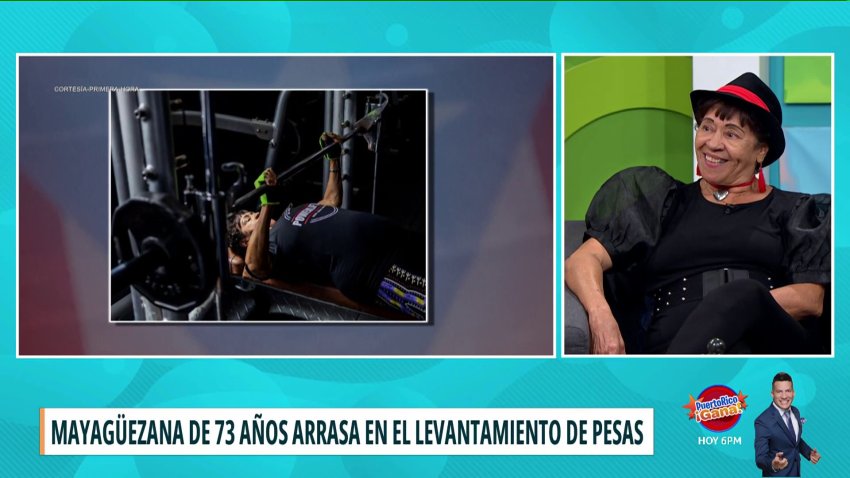 Septuagenaria arrasa en competencia de levantamiento de pesas