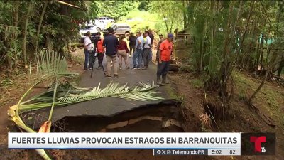 Intensas lluvias provocan estragos en Barranquitas