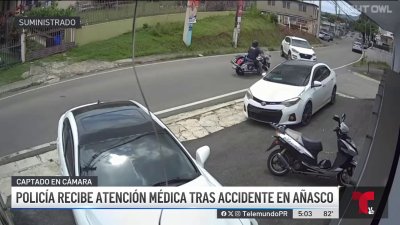 Policía motorizado sufre accidente en Añasco