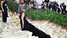 NEW YORK, NY - MAY 07: Recording artist Jennifer Lopez attends the Heavenly Bodies: Fashion & The Catholic Imagination Costume Institute Gala at The Metropolitan Museum of Art on May 7, 2018 in New York City. (Photo by Theo Wargo/Getty Images for Huffington Post)
