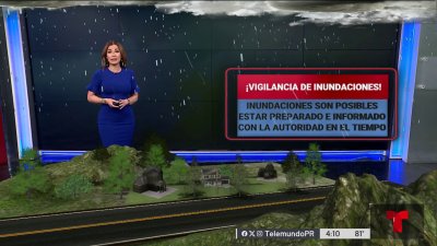Vaguada dejará mucha lluvia sobre Puerto Rico