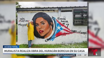 Muralista de Isabela pinta obra para Maripily