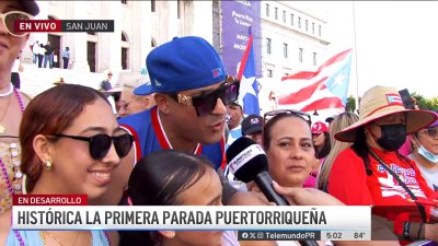 Alegría y orgullo patrio: boricuas participan de parada en el Viejo San Juan