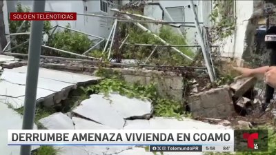 Derrumbe amenaza viviendas de comunidad en Coamo