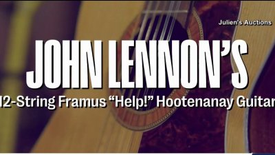 Subastan por casi $3 millones una guitarra de John Lennon