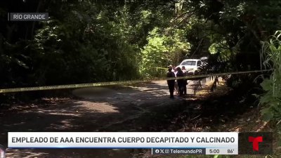 Empleados de la AAA hallan cuerpo decapitado y parcialmente quemado en Río Grande