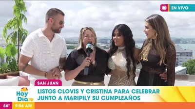 Listos Clovis y Cristina para celebrar con Maripily su cumpleaños