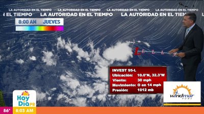 Invest 95L pasaría lejos al sur de Puerto Rico la próxima semana