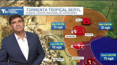 Emiten avisos de huracán y marejadas en Texas por la tormenta tropical Beryl mientras deja México